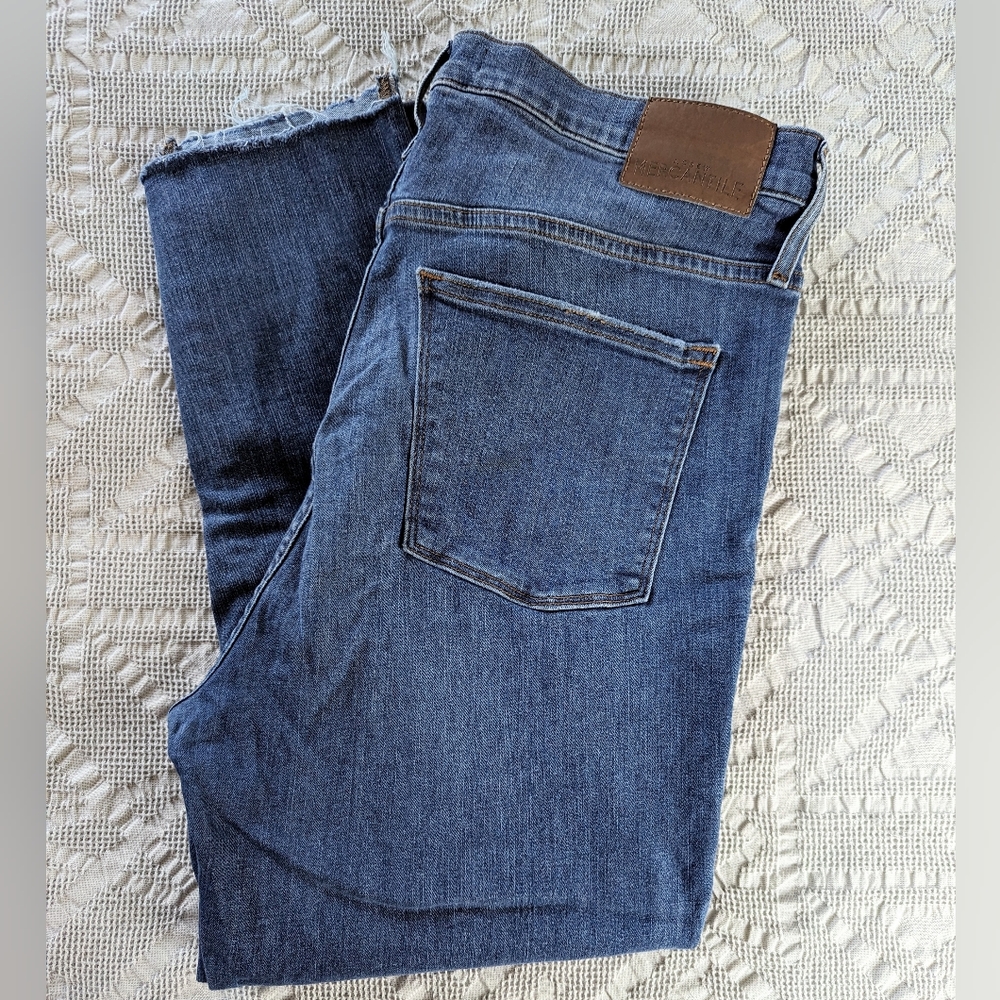 J. Crew Mercantile Distressed High Rise Skinny Jeans